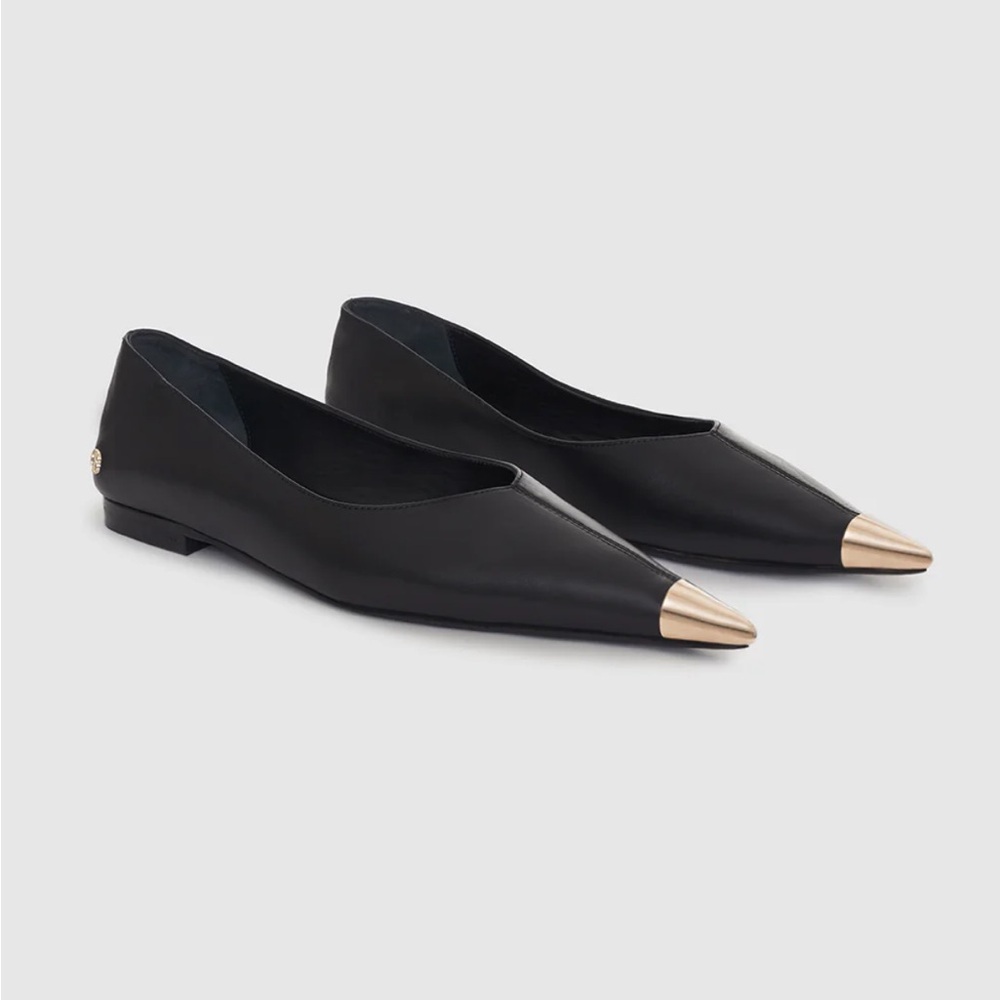 ANINE BING NINA FLATS WITH METAL TOE CAP
